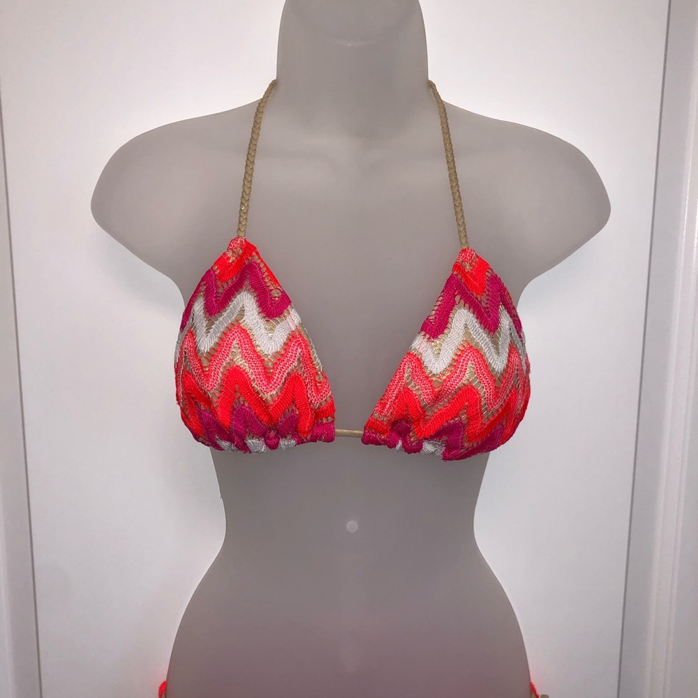 Luli Fama crochet triangle swim top